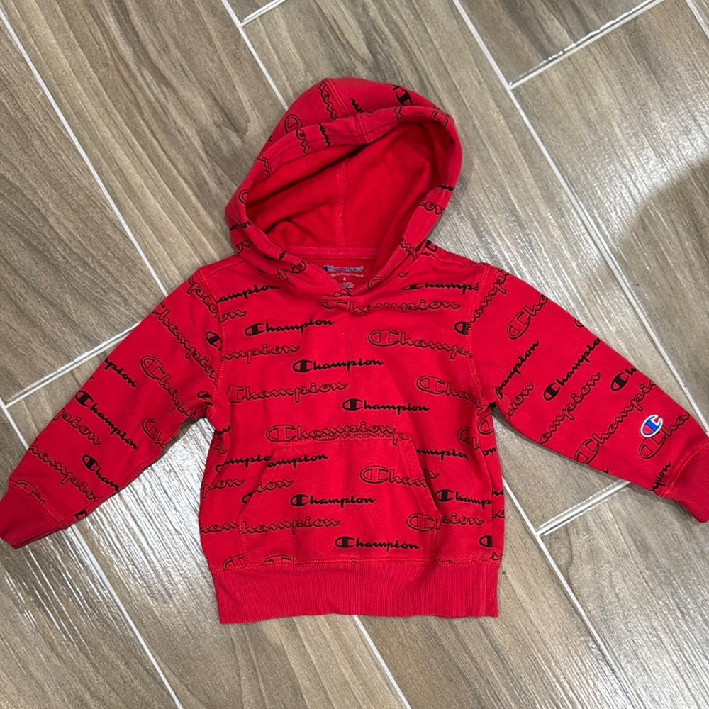 Champion Kids Red Hoodie size 4 boys